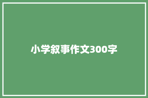 小学叙事作文300字