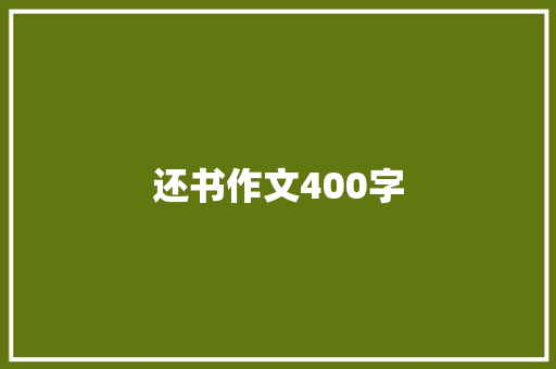 还书作文400字