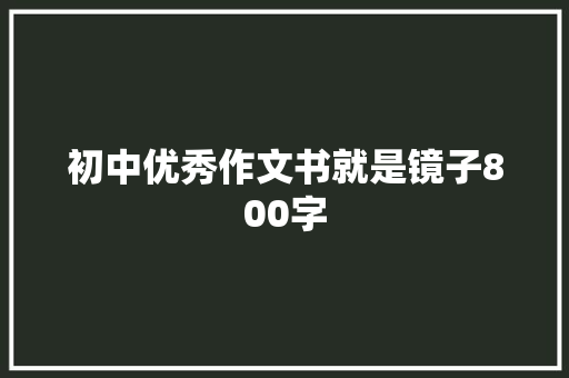 初中优秀作文书就是镜子800字