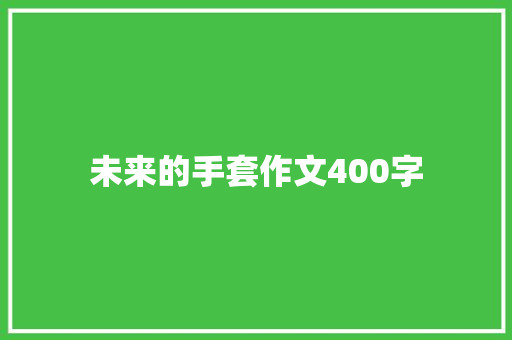 未来的手套作文400字