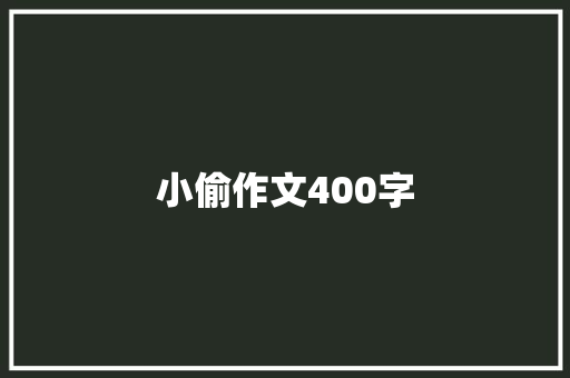 小偷作文400字