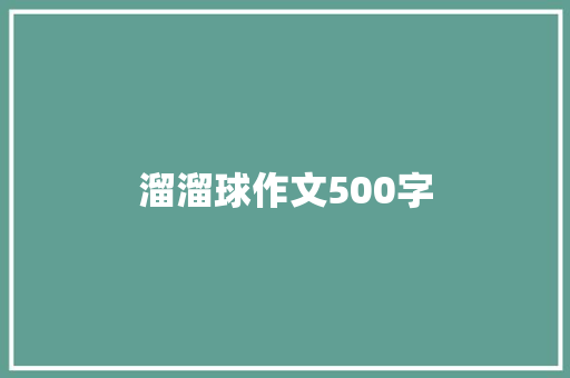 溜溜球作文500字