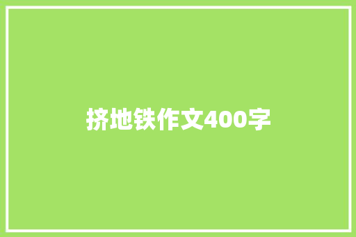 挤地铁作文400字