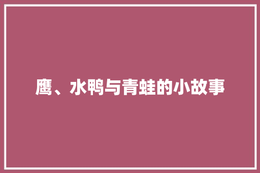 鹰、水鸭与青蛙的小故事