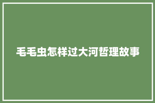 毛毛虫怎样过大河哲理故事