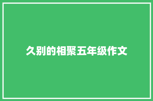 久别的相聚五年级作文