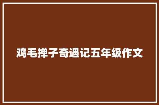 鸡毛掸子奇遇记五年级作文