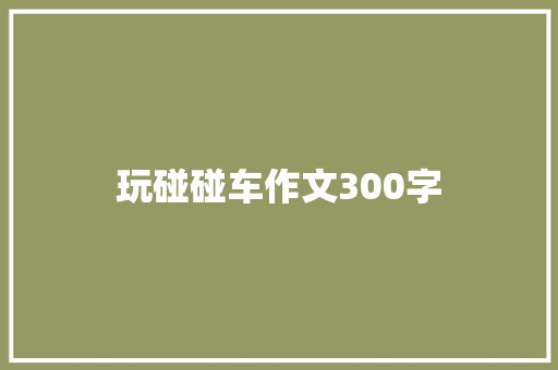 玩碰碰车作文300字