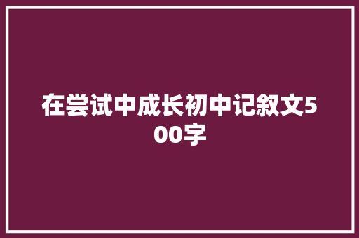 在尝试中成长初中记叙文500字