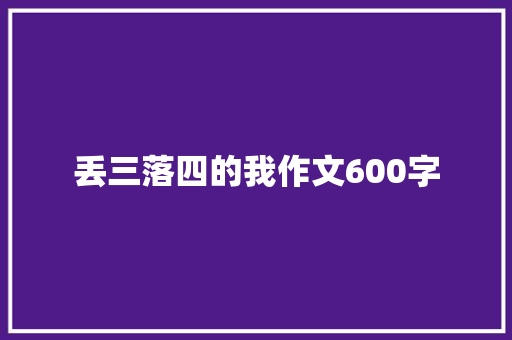 丢三落四的我作文600字 会议纪要范文