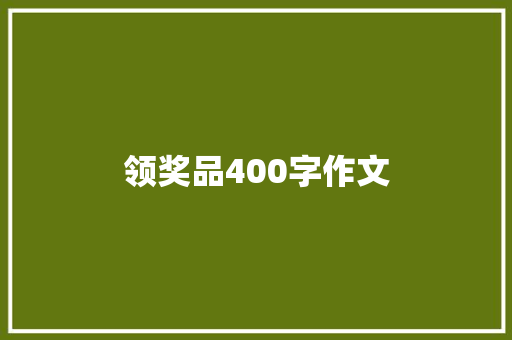 领奖品400字作文 会议纪要范文