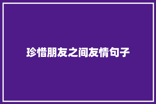 珍惜朋友之间友情句子 会议纪要范文