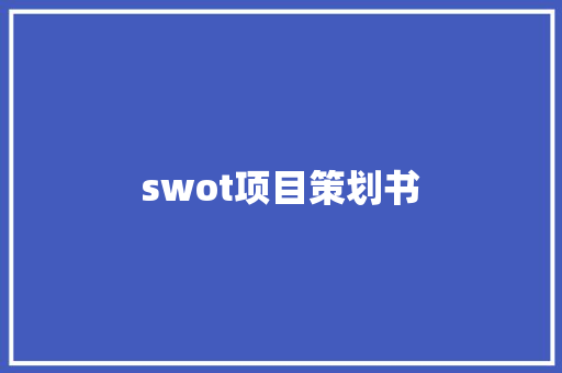 swot项目策划书