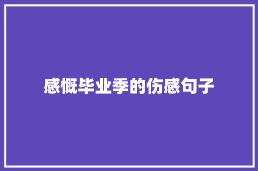 感慨毕业季的伤感句子 会议纪要范文