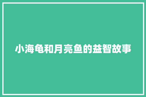 小海龟和月亮鱼的益智故事