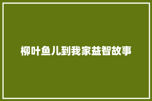 柳叶鱼儿到我家益智故事