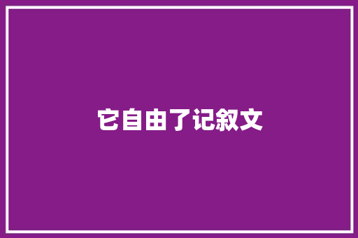 它自由了记叙文