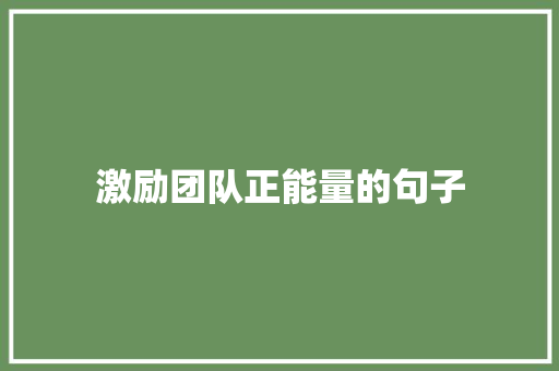 激励团队正能量的句子 申请书范文