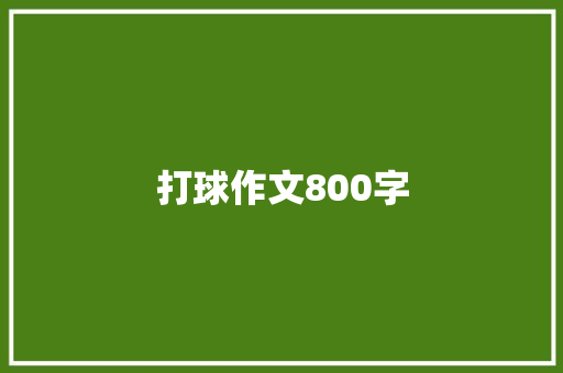 打球作文800字