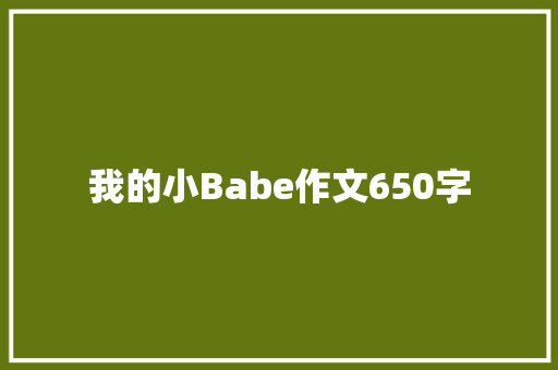 我的小Babe作文650字