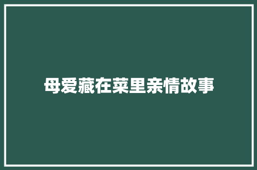 母爱藏在菜里亲情故事