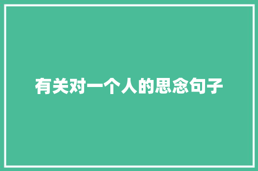 有关对一个人的思念句子 会议纪要范文