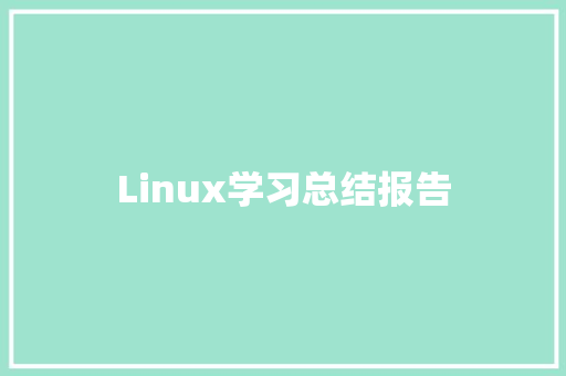 Linux学习总结报告 职场范文