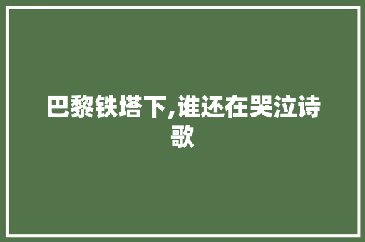 巴黎铁塔下,谁还在哭泣诗歌