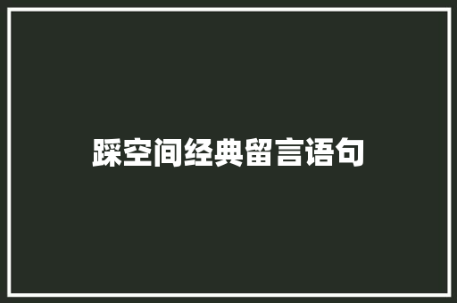 踩空间经典留言语句 申请书范文