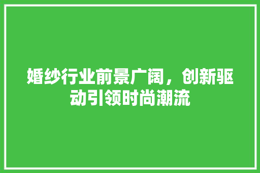 婚纱行业前景广阔，创新驱动引领时尚潮流