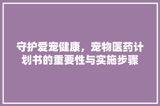 守护爱宠健康，宠物医药计划书的重要性与实施步骤