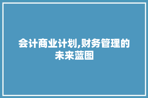 会计商业计划,财务管理的未来蓝图