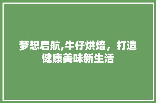 梦想启航,牛仔烘焙，打造健康美味新生活