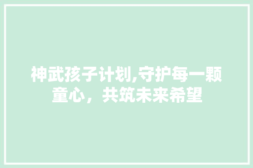 神武孩子计划,守护每一颗童心，共筑未来希望 论文范文