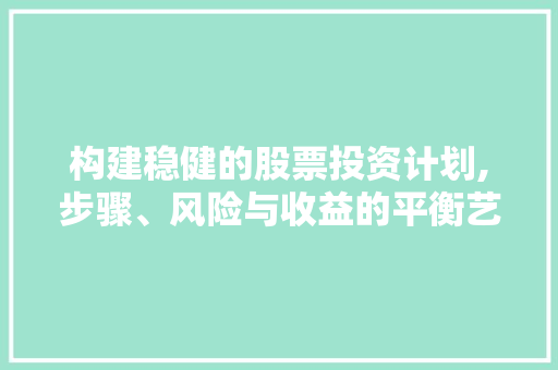 构建稳健的股票投资计划,步骤、风险与收益的平衡艺术