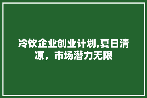 冷饮企业创业计划,夏日清凉，市场潜力无限