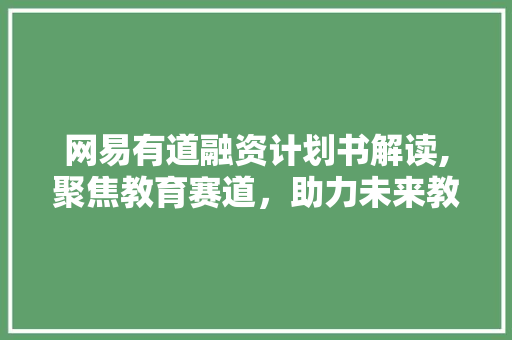 网易有道融资计划书解读,聚焦教育赛道，助力未来教育变革