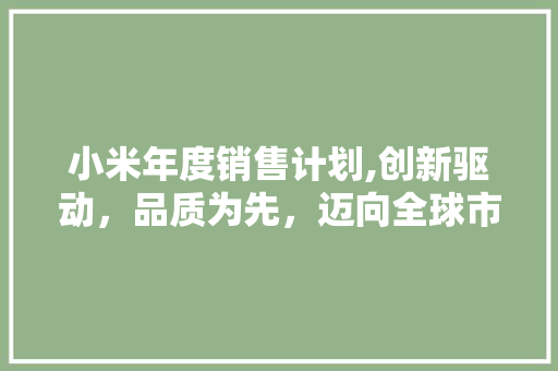 小米年度销售计划,创新驱动，品质为先，迈向全球市场新高峰