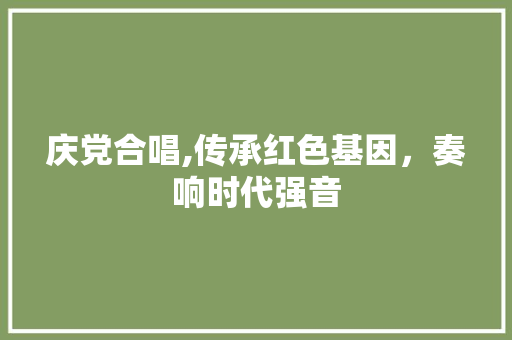 庆党合唱,传承红色基因，奏响时代强音