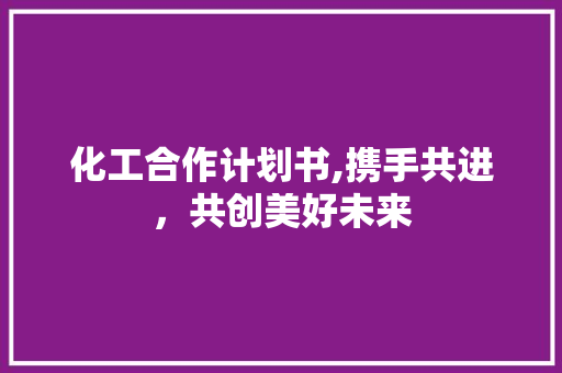 化工合作计划书,携手共进，共创美好未来