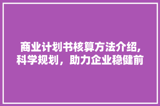 商业计划书核算方法介绍,科学规划，助力企业稳健前行