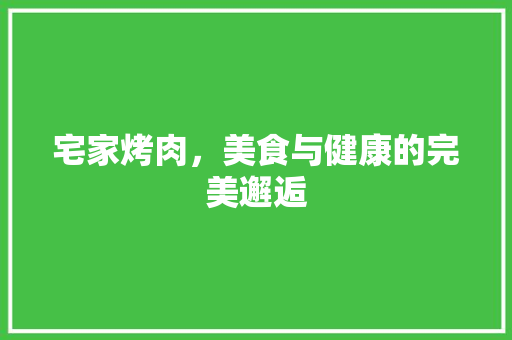 宅家烤肉，美食与健康的完美邂逅