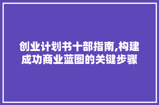 创业计划书十部指南,构建成功商业蓝图的关键步骤 演讲稿范文