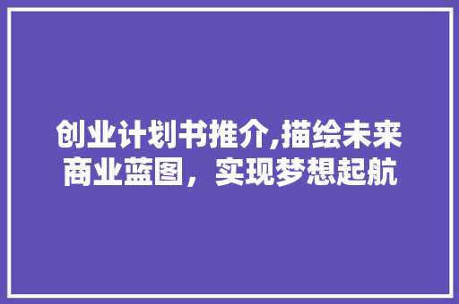 创业计划书推介,描绘未来商业蓝图，实现梦想起航