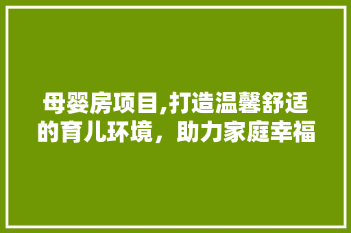 母婴房项目,打造温馨舒适的育儿环境，助力家庭幸福成长