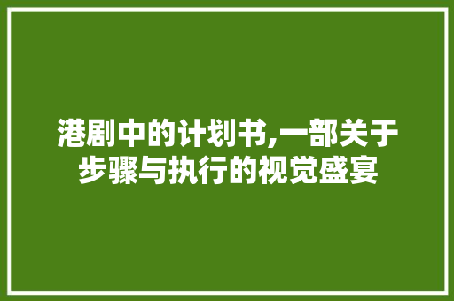 港剧中的计划书,一部关于步骤与执行的视觉盛宴