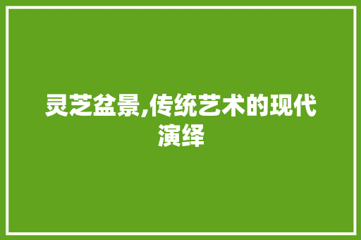 灵芝盆景,传统艺术的现代演绎